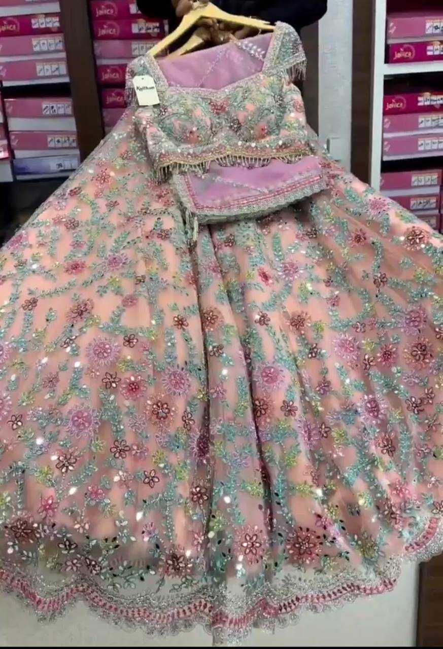 YNF BUTTERFLY NET RIN108 1616 WHOLESALE DESIGNER,NET FANCY LEHENGA MANUFACTURER